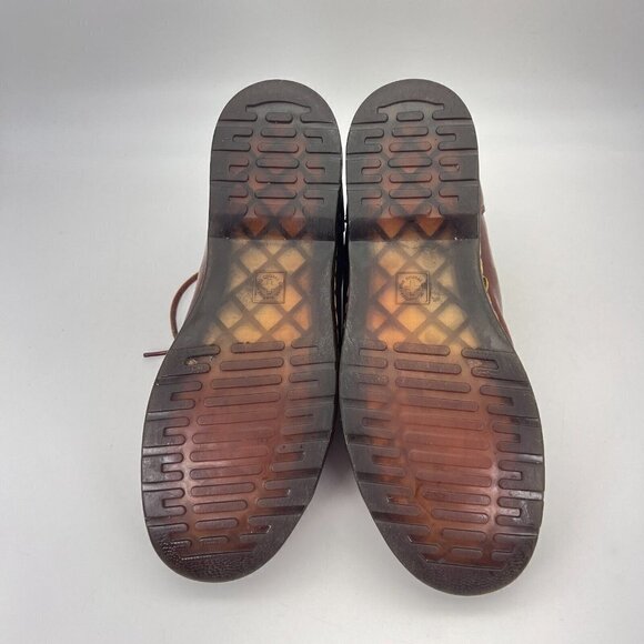 Dr Martens Plaza Bouncing Soles Women Size 8 Mid Top Brown Canvas Ankle Boot - Picture 10 of 12